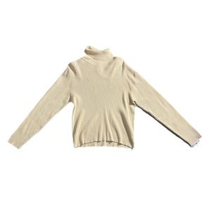Ann Taylor Loft Cream Turtleneck Sweater